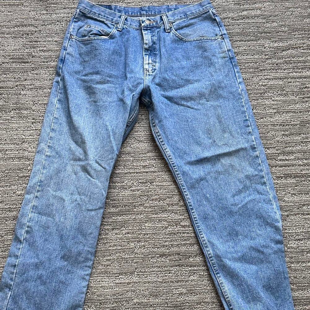 Mens wrangler denim blue jeans